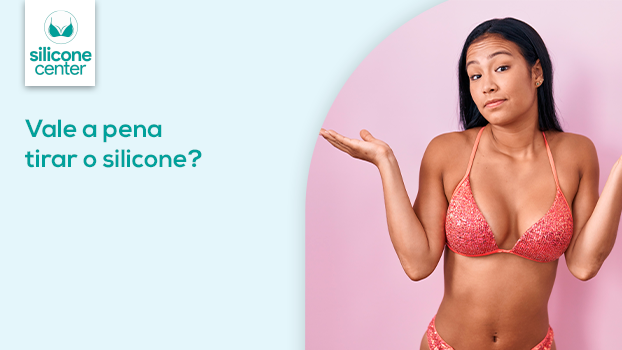 Tirar silicone vale a pena? Tudo sobre o explante mamário Imagem de uma mulher com um olhar de duvida